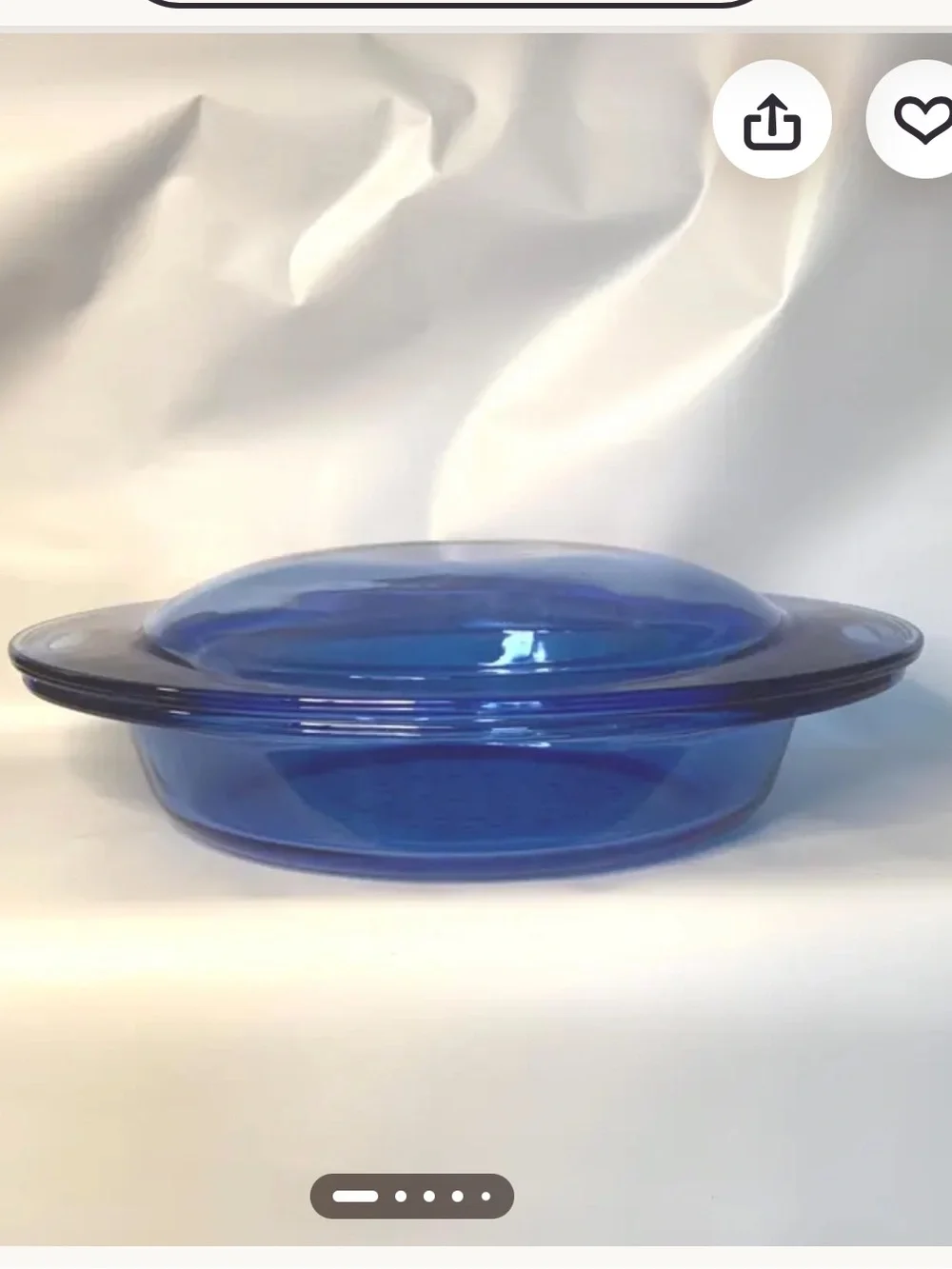 Anchor Hocking Cobalt Blue Oval Casserole with Lid